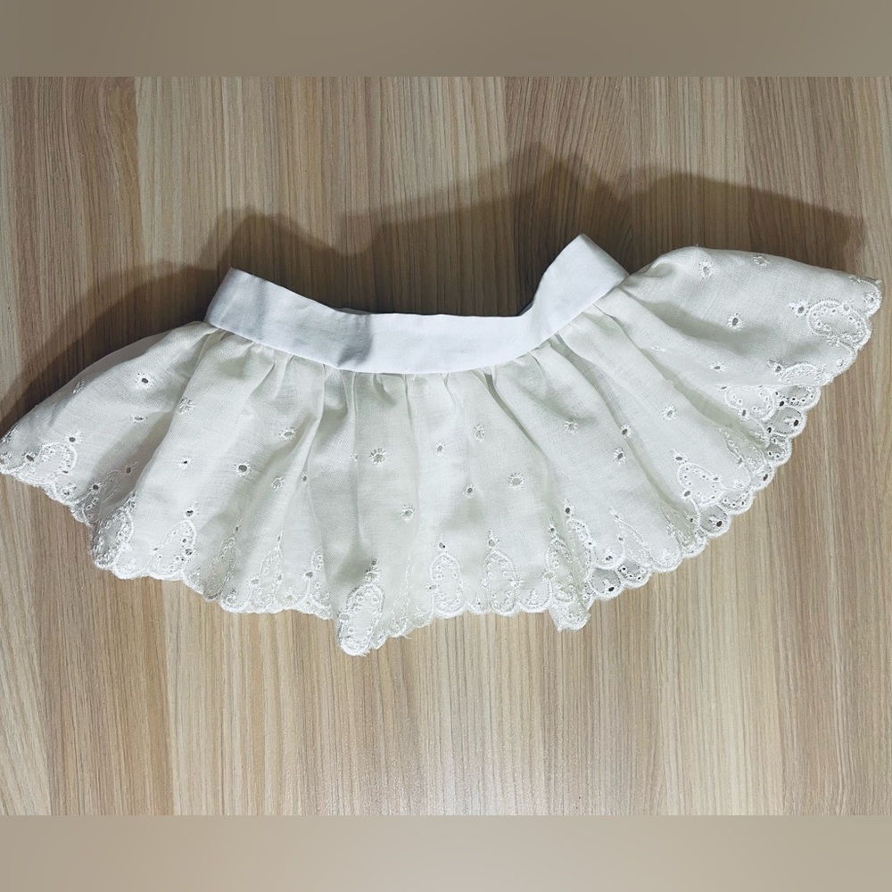 Vermont Teddy Bear Company Skirt Eyelet White Ivory
